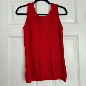 Knit red hot tank